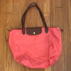 Coral Longchamp Tote